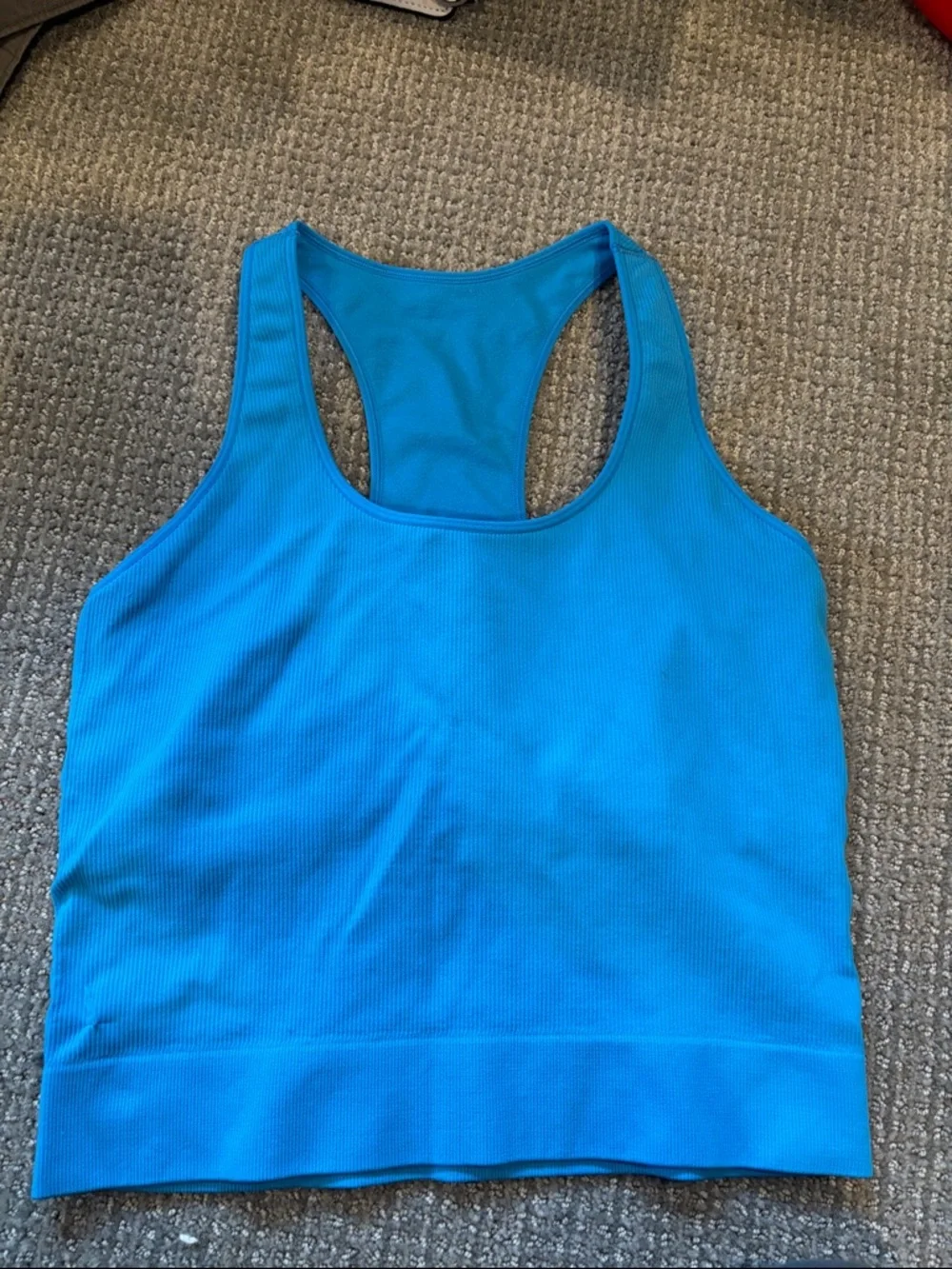 DSG Blue Racerback Ribbed Tank Top - Women - Picture 1 of 4